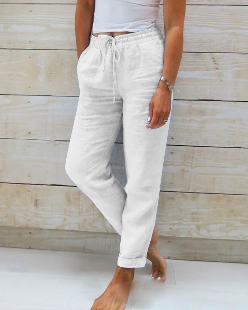 Alessandra · Pantaloni sartoriali in lino