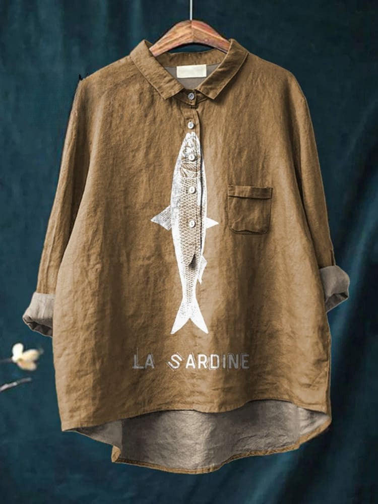 Liliana · Maglia stampa sardine
