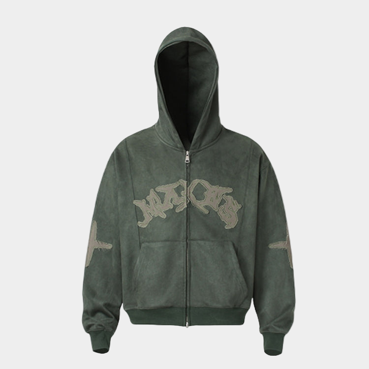 Zip Hoodie Y2K - Black
