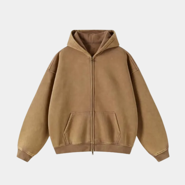 Heavyweight Zipped Hoodie - Navy Blue