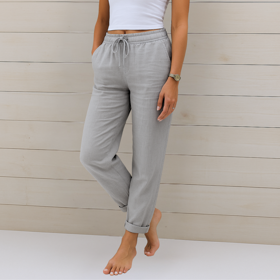 Mara · Pantaloni in lino con coulisse