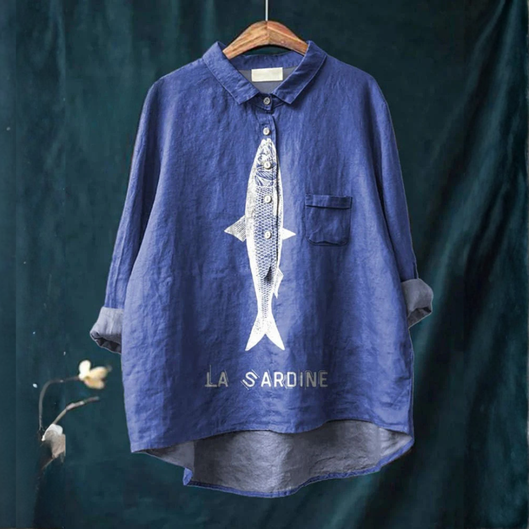 Liliana · Maglia stampa sardine