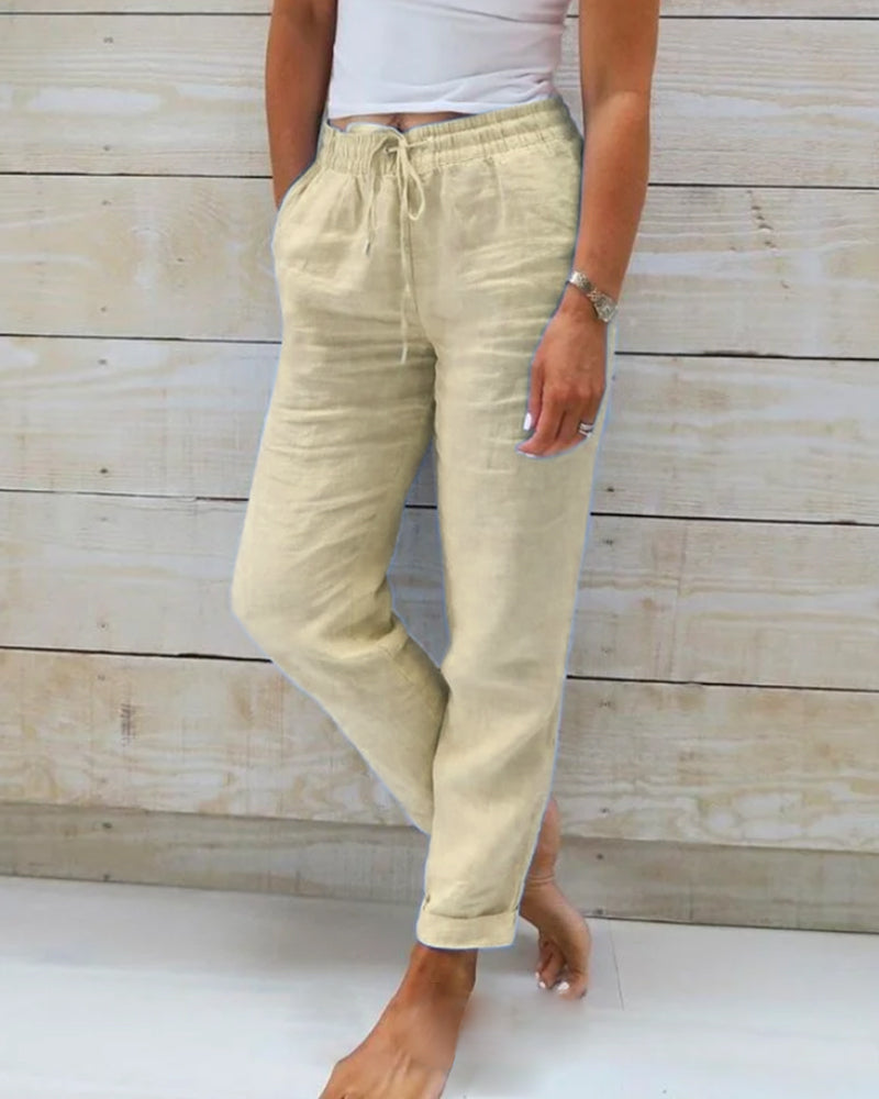 Alessandra · Pantaloni sartoriali in lino