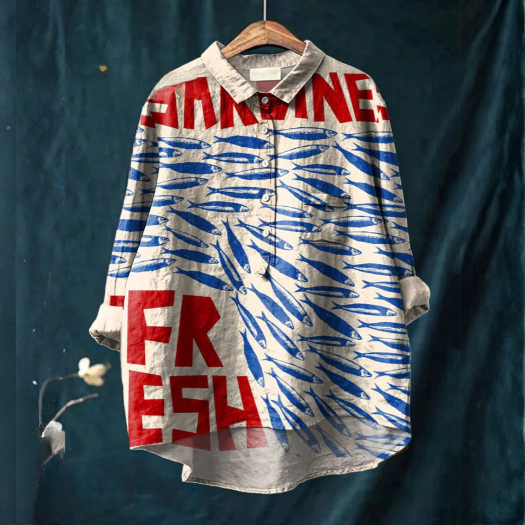 Oriana · Maglia stampa sardine