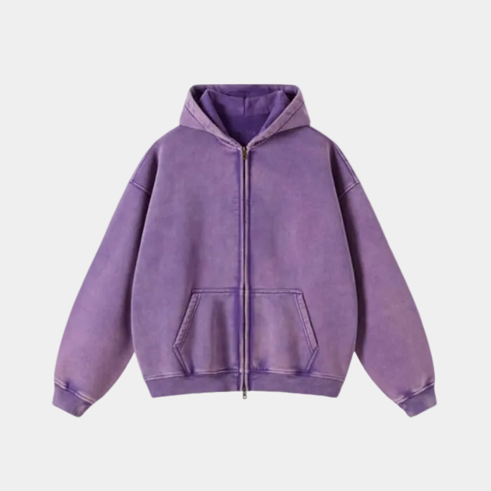 Heavyweight Zipped Hoodie - Purple