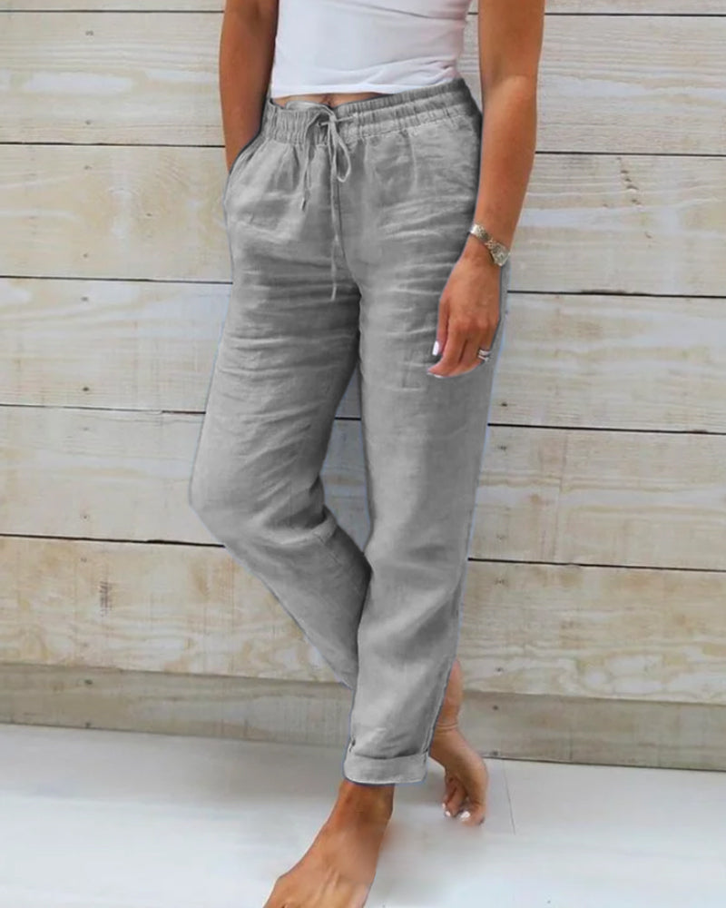 Alessandra · Pantaloni sartoriali in lino