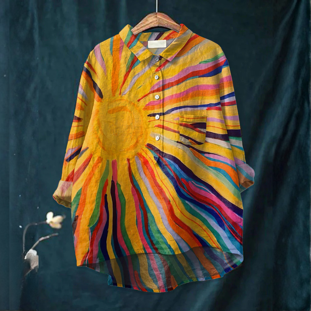 Elena · Camicia in lino fantasia