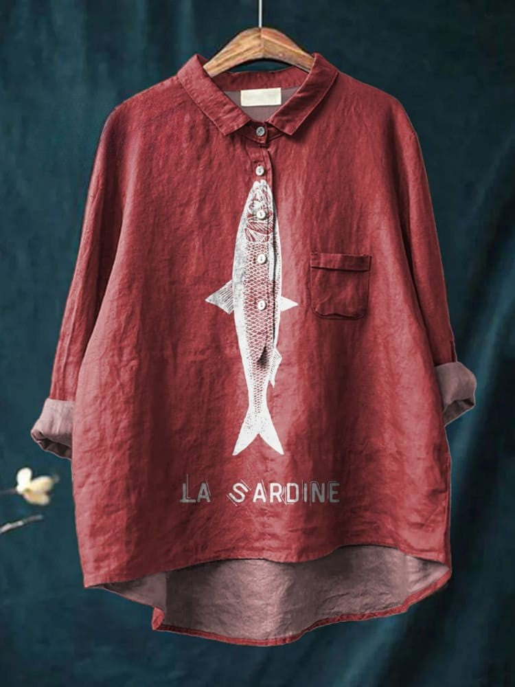 Liliana · Maglia stampa sardine