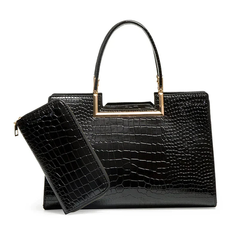 Costanza · Set borsa e portafoglio in pelle
