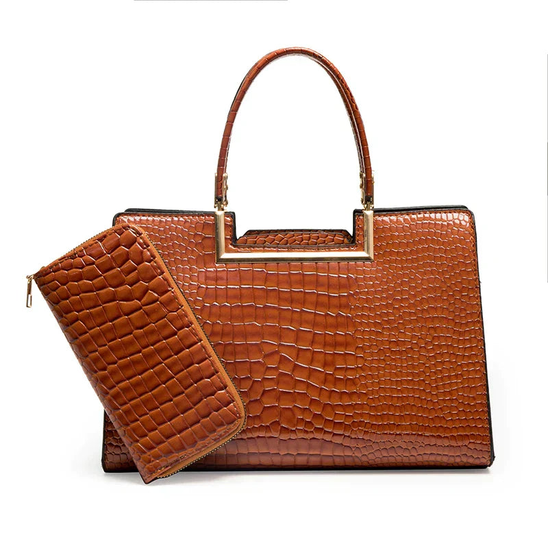 Costanza · Set borsa e portafoglio in pelle