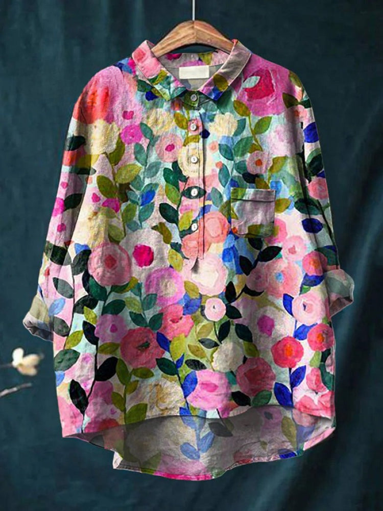 Beatrice · Camicia in lino fantasia