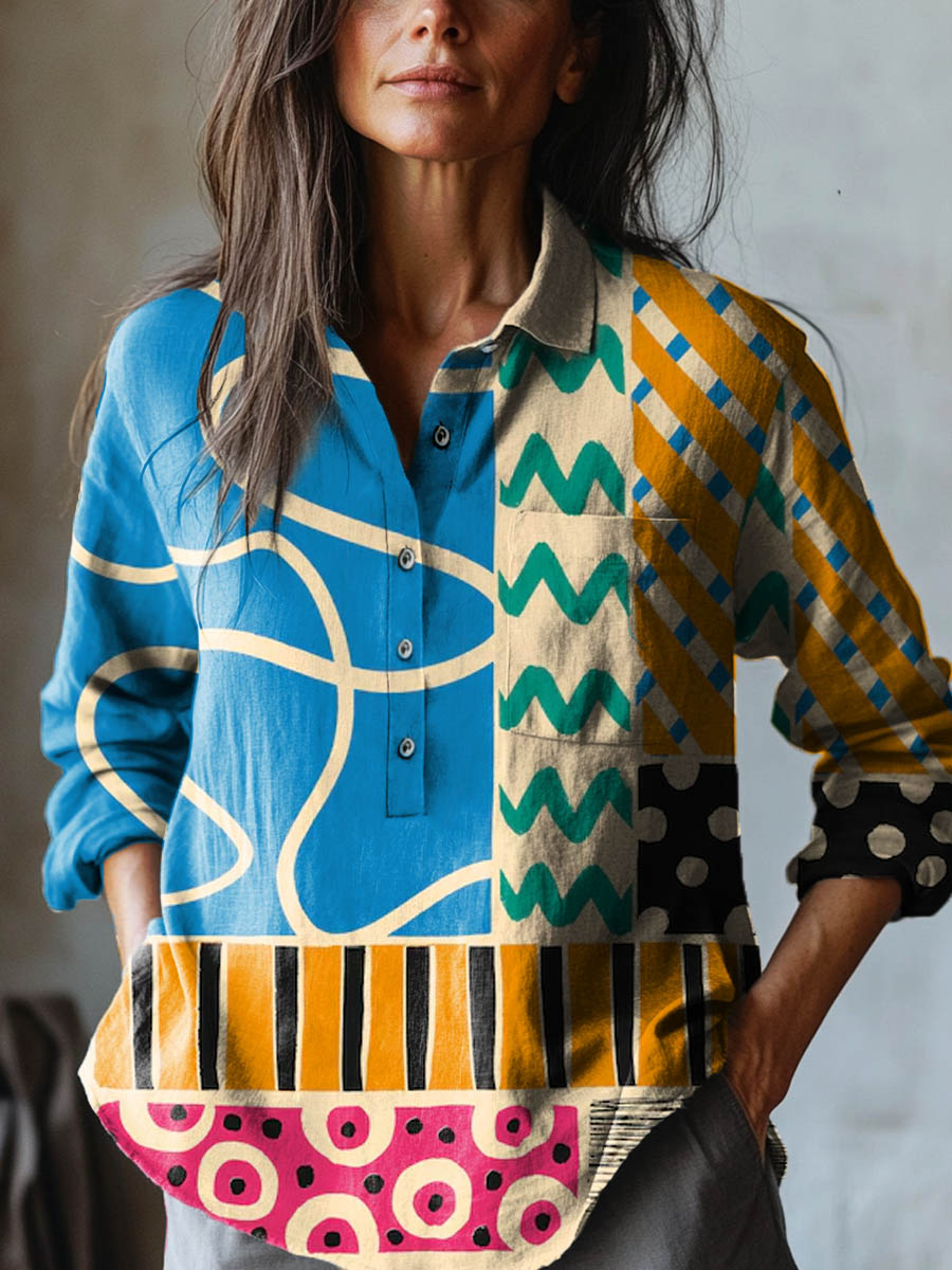 Ludovica · Camicia in lino fantasia