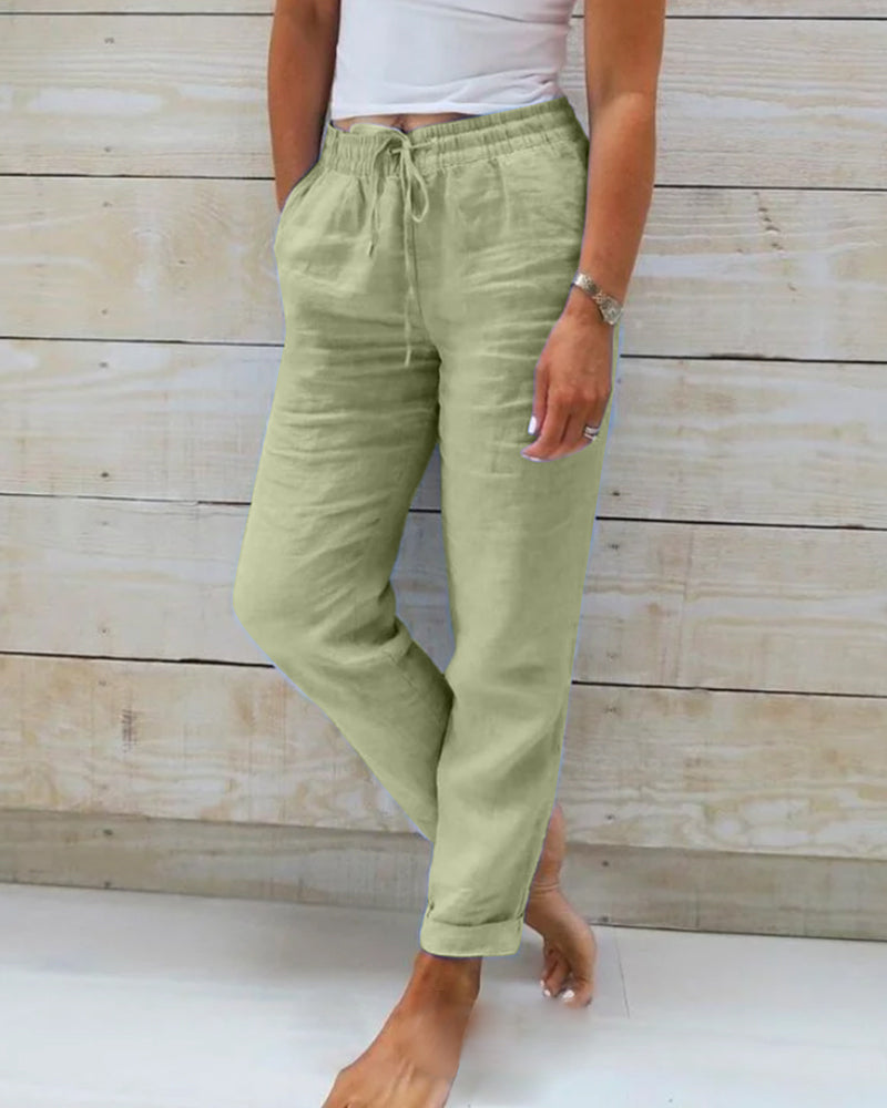 Alessandra · Pantaloni sartoriali in lino