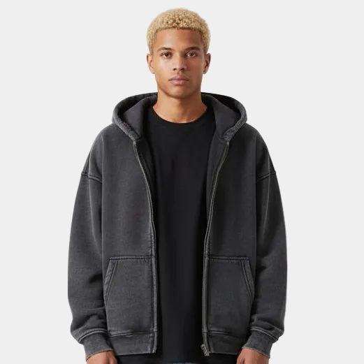 Heavyweight Zipped Hoodie - Purple