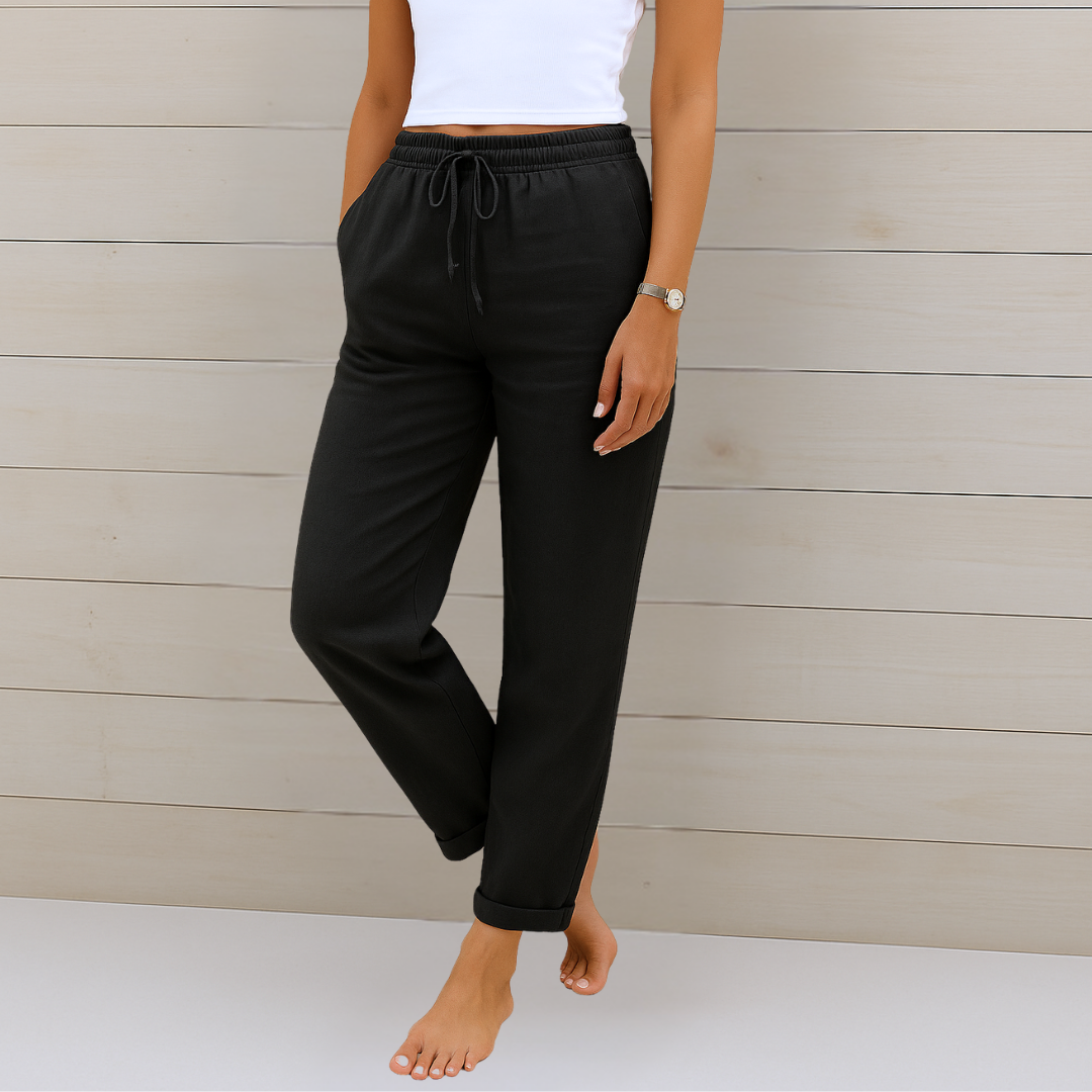 Mara · Pantaloni in lino con coulisse