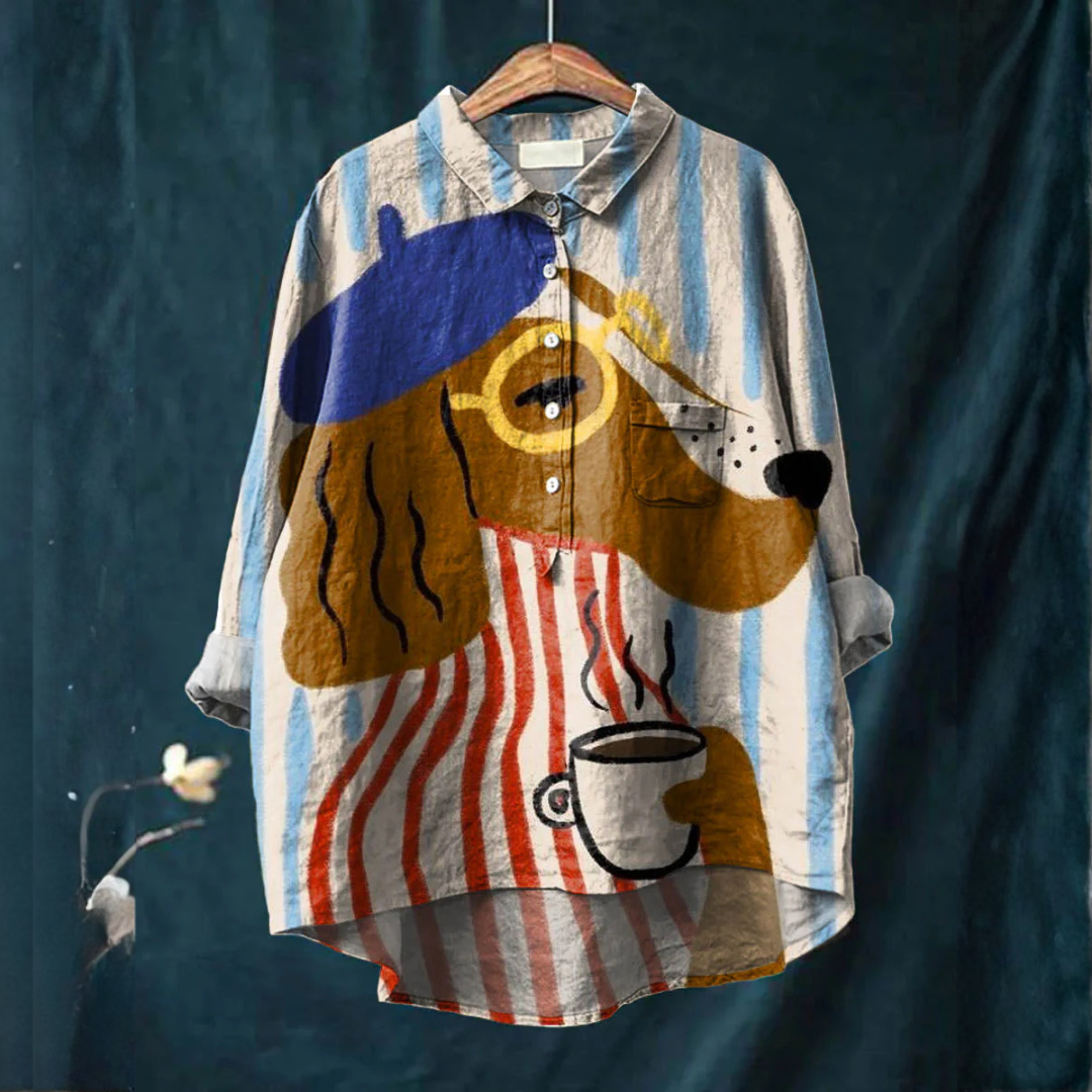 Serena · Camicia in lino fantasia
