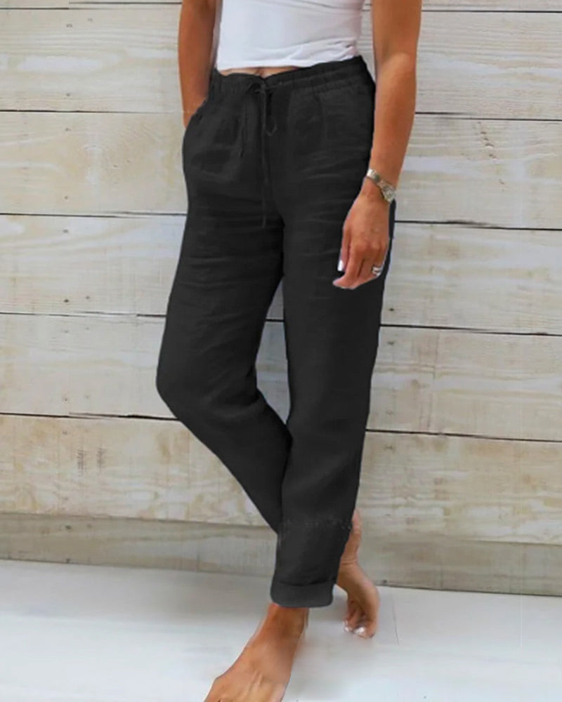 Alessandra · Pantaloni sartoriali in lino