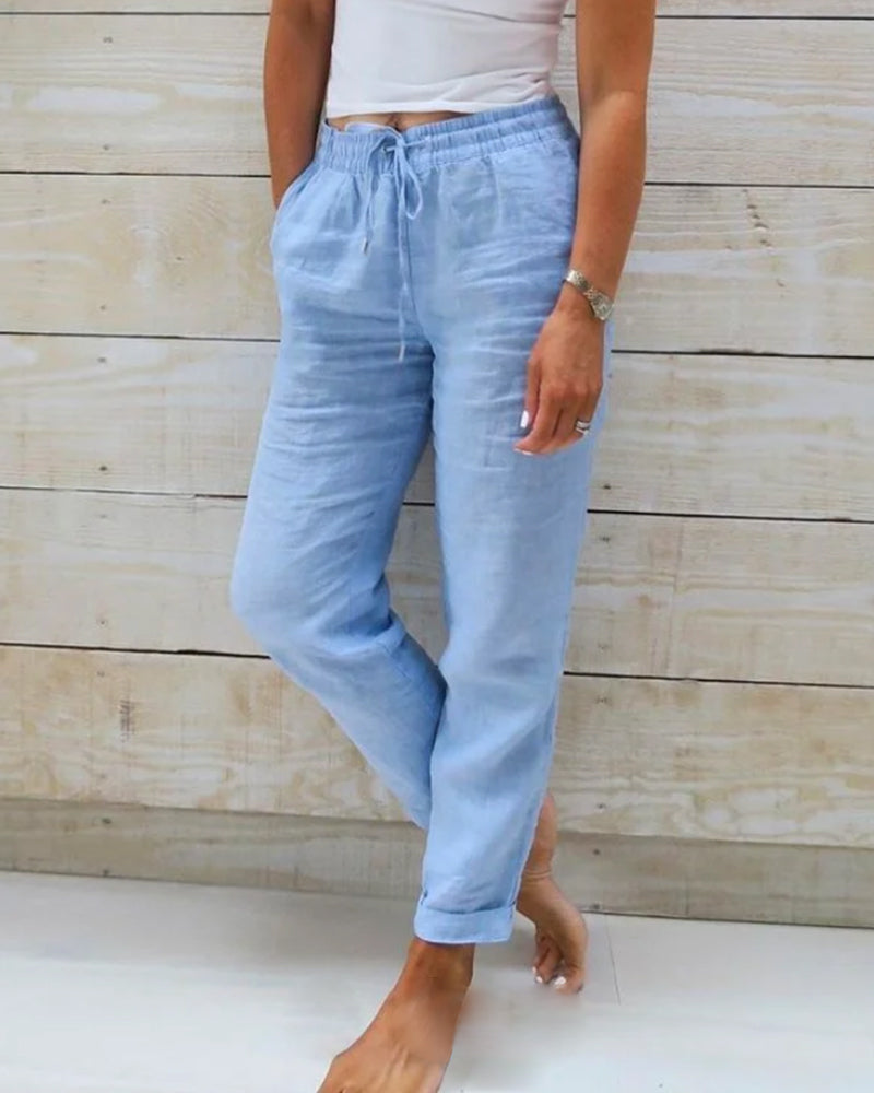 Alessandra · Pantaloni sartoriali in lino