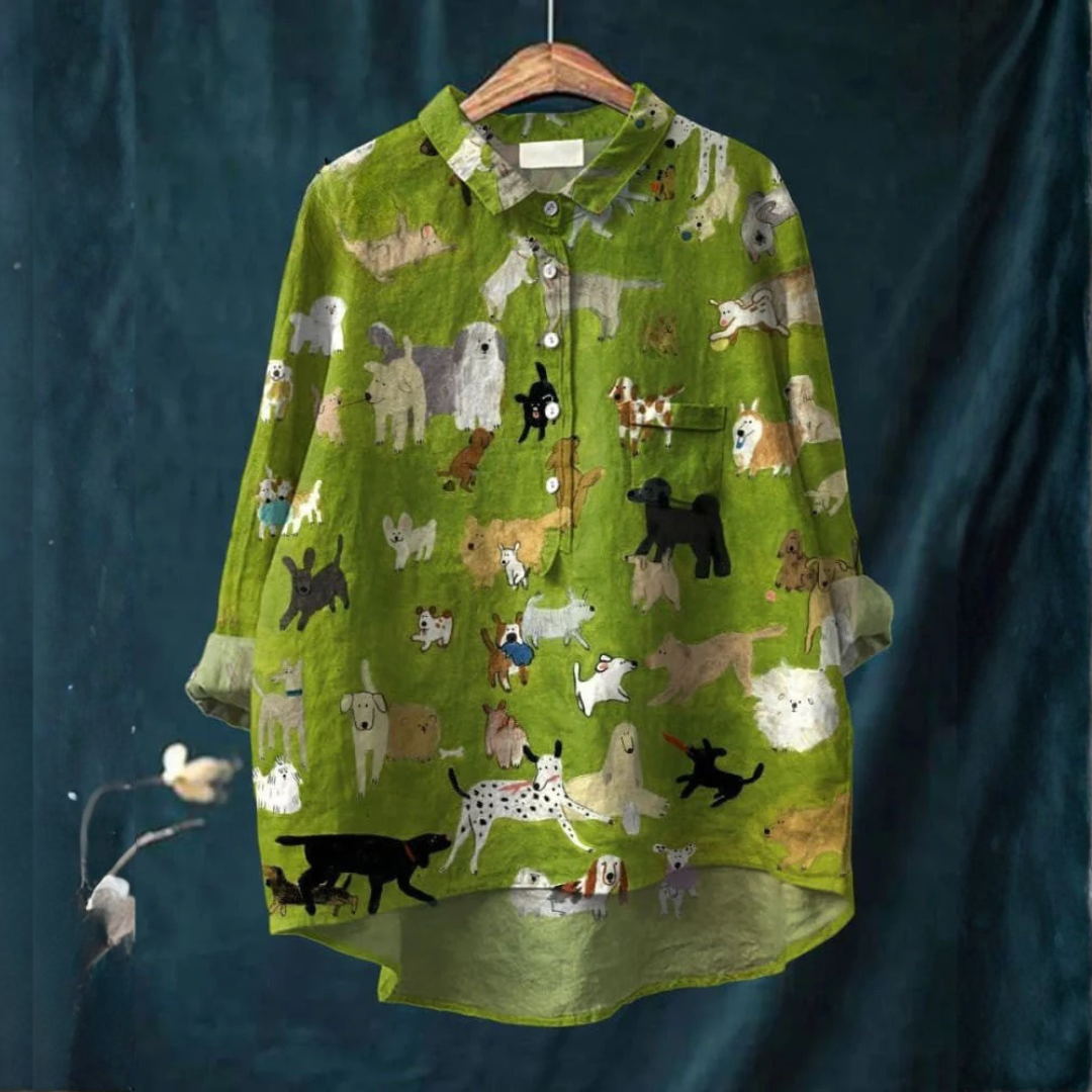 Carlotta · Camicia in lino fantasia