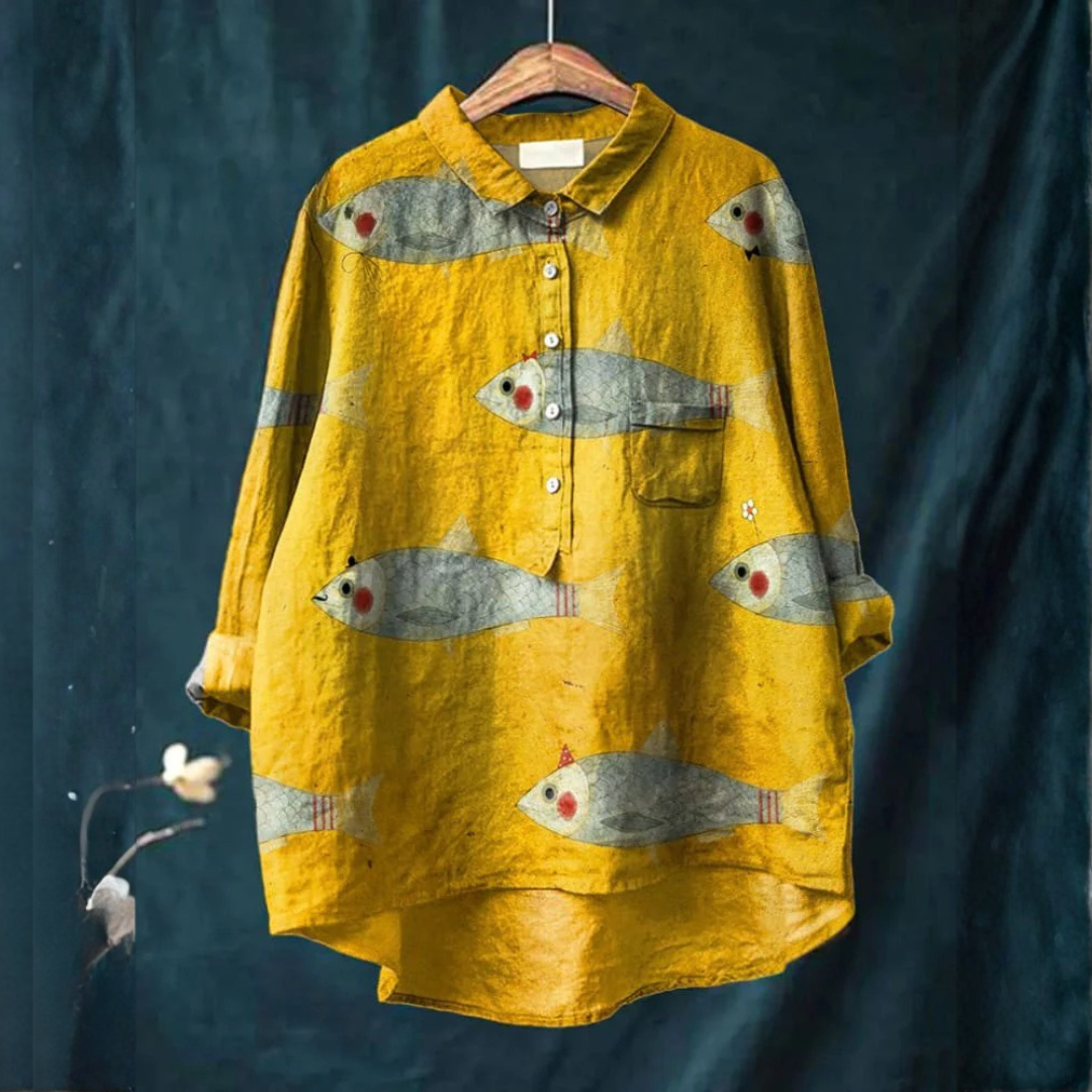 Marina · Maglia stampa pesci