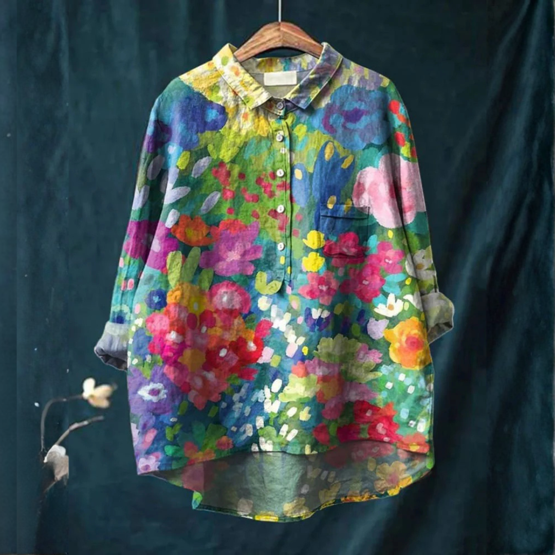 Viviana · Camicia in lino fantasia