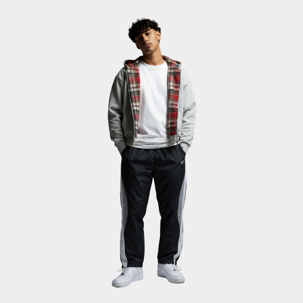 Checkered Inside Out Zipper - Red