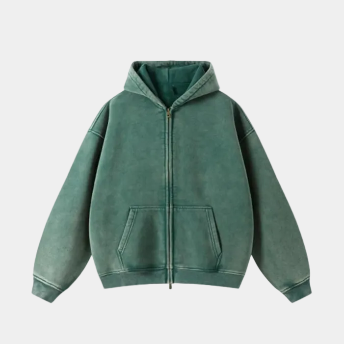 Heavyweight Zipped Hoodie - Pink