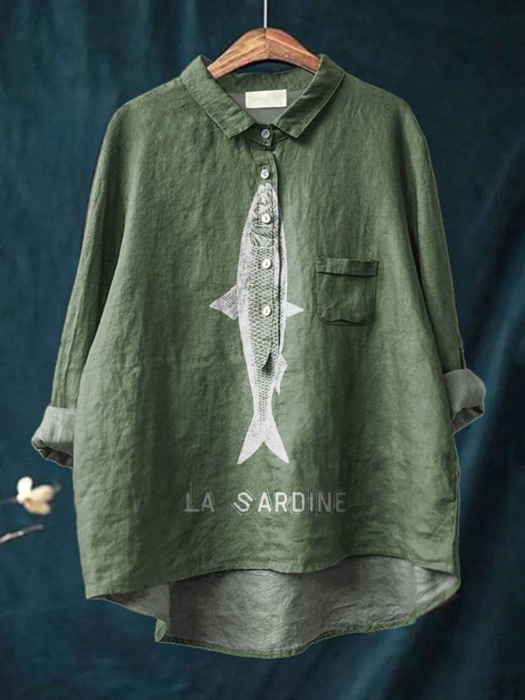 Liliana · Maglia stampa sardine