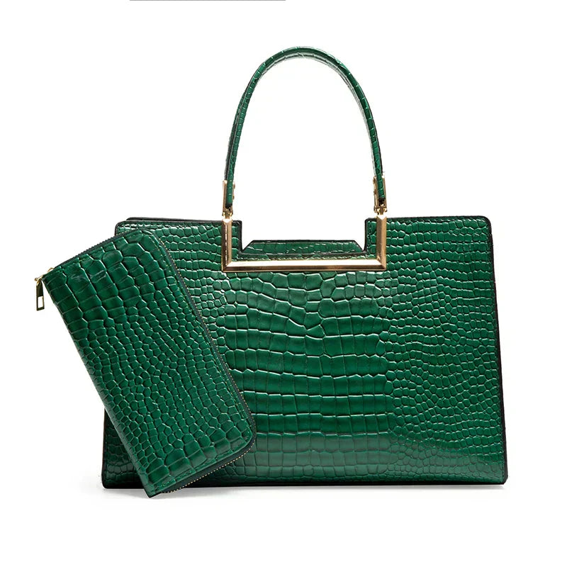 Costanza · Set borsa e portafoglio in pelle