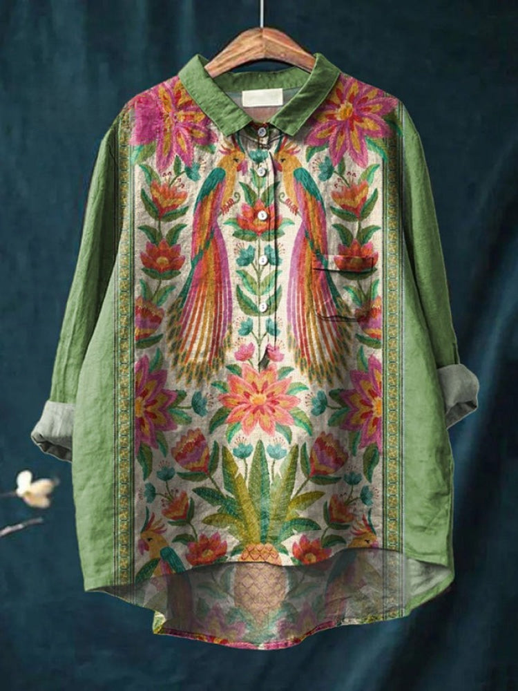 Beatrice · Camicia in lino fantasia