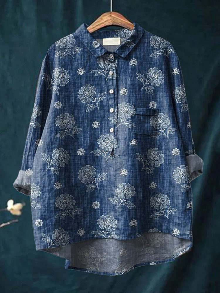 Beatrice · Camicia in lino fantasia
