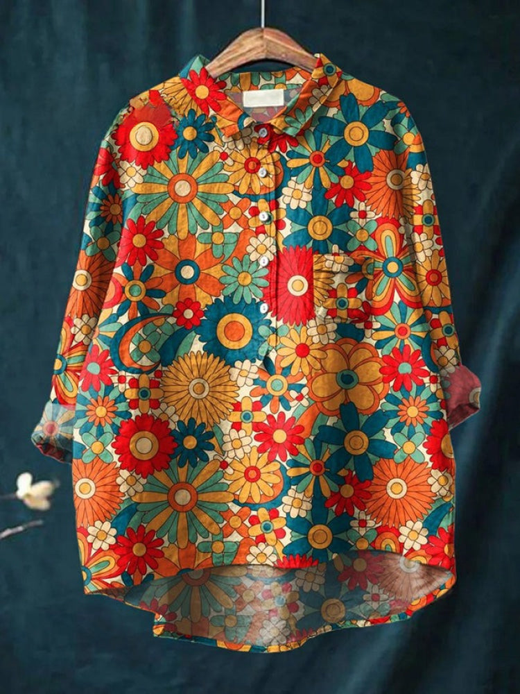 Beatrice · Camicia in lino fantasia