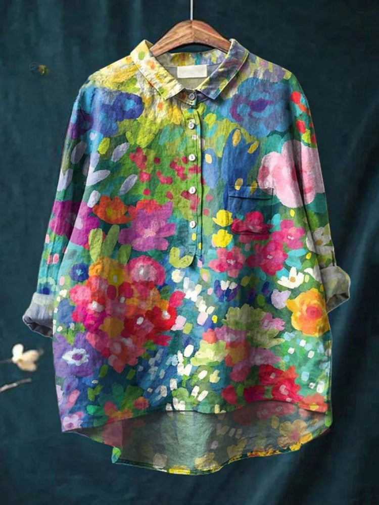 Beatrice · Camicia in lino fantasia