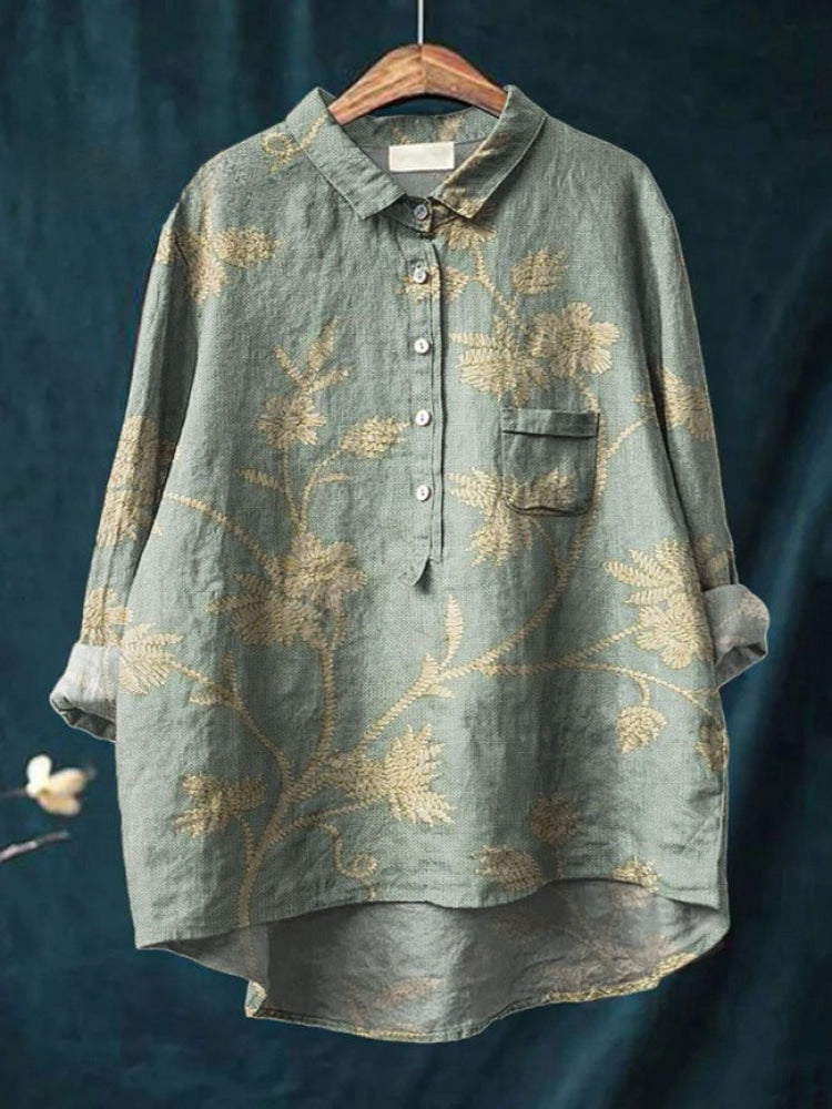 Beatrice · Camicia in lino fantasia